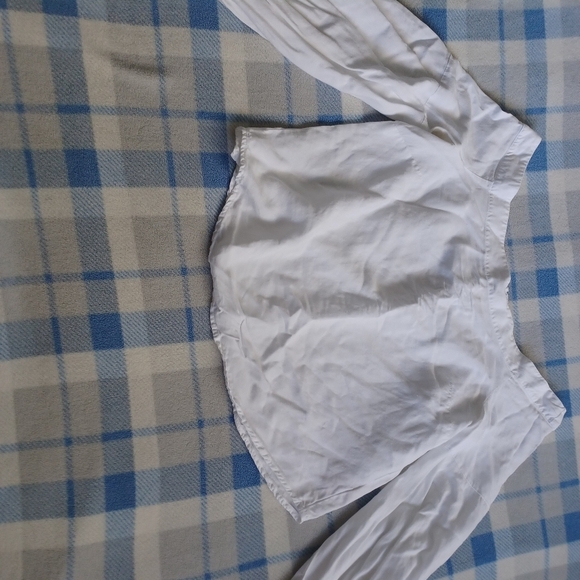 Maeve Anthropologie White Linen Top Boat Neck Balloon Sleeve Women Sz 4 Peasant - Picture 12 of 14